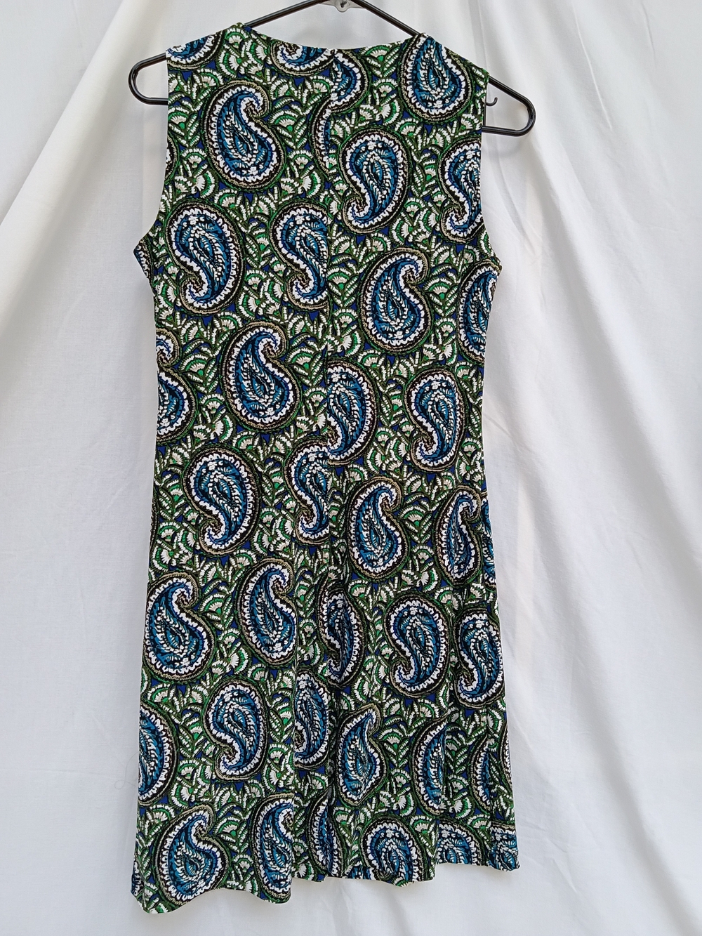 Tommy Hilfiger Green & Blue Paisley Mini Dress - Picture 2 of 4